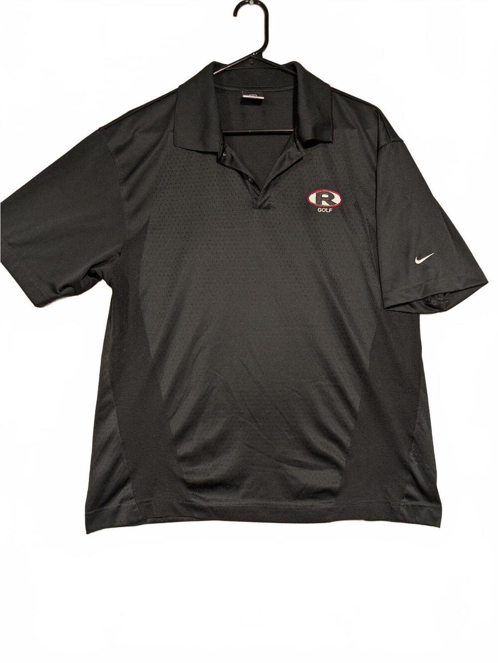 Nike R Golf Dri-Fit Performance Black Short Sleeve Polo Shirt Mens Medium